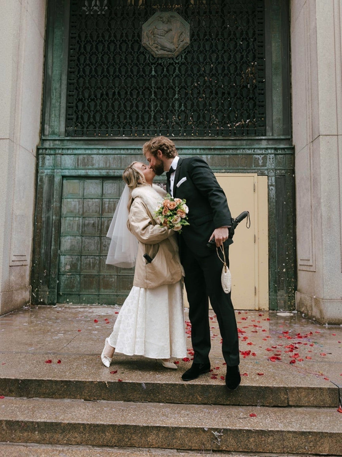 THE BRIDE WORE A CITY HALL VEIL