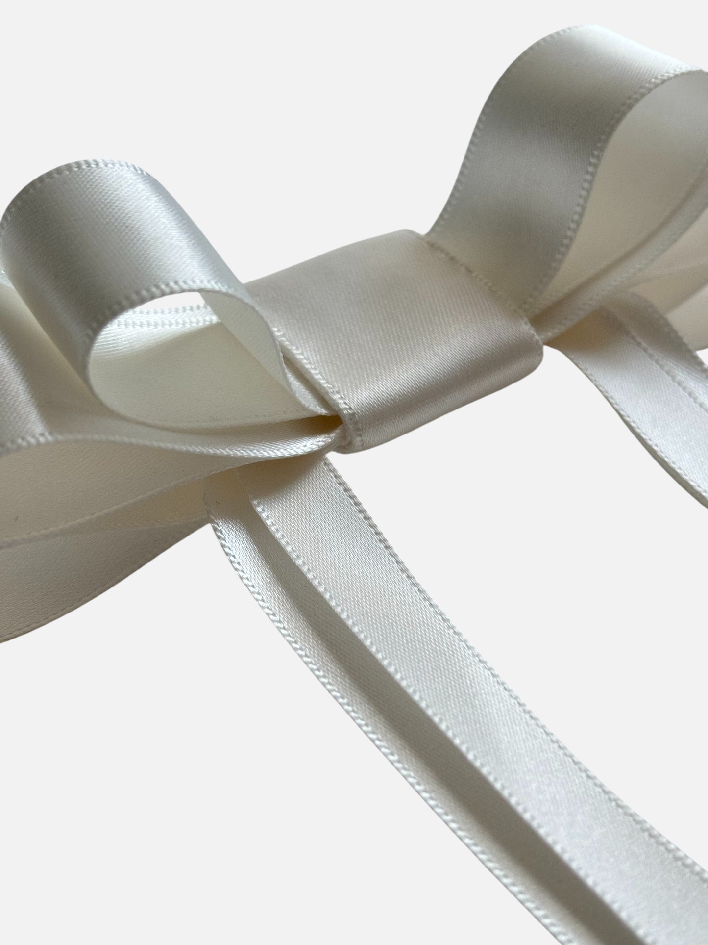 Ivory Satin Hair Bow