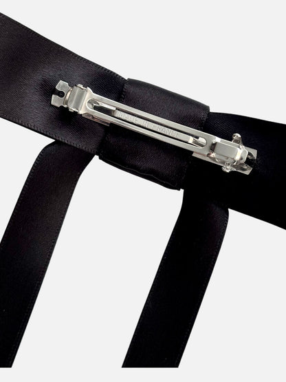 Black Satin Hair Bow