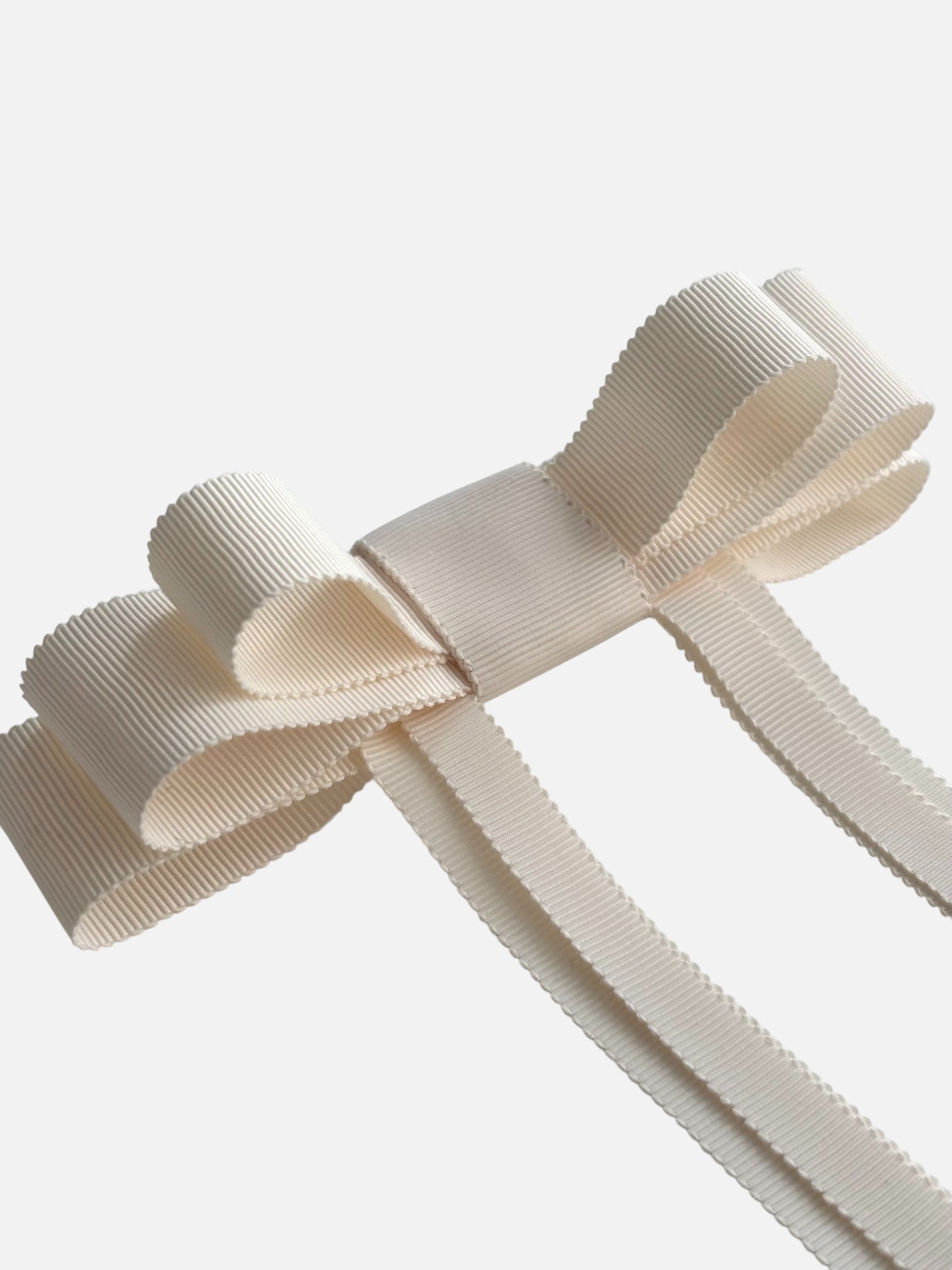 Ivory Grosgrain Hair Bow