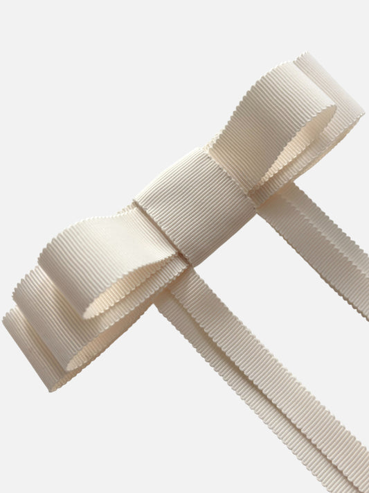 Ivory Grosgrain Hair Bow