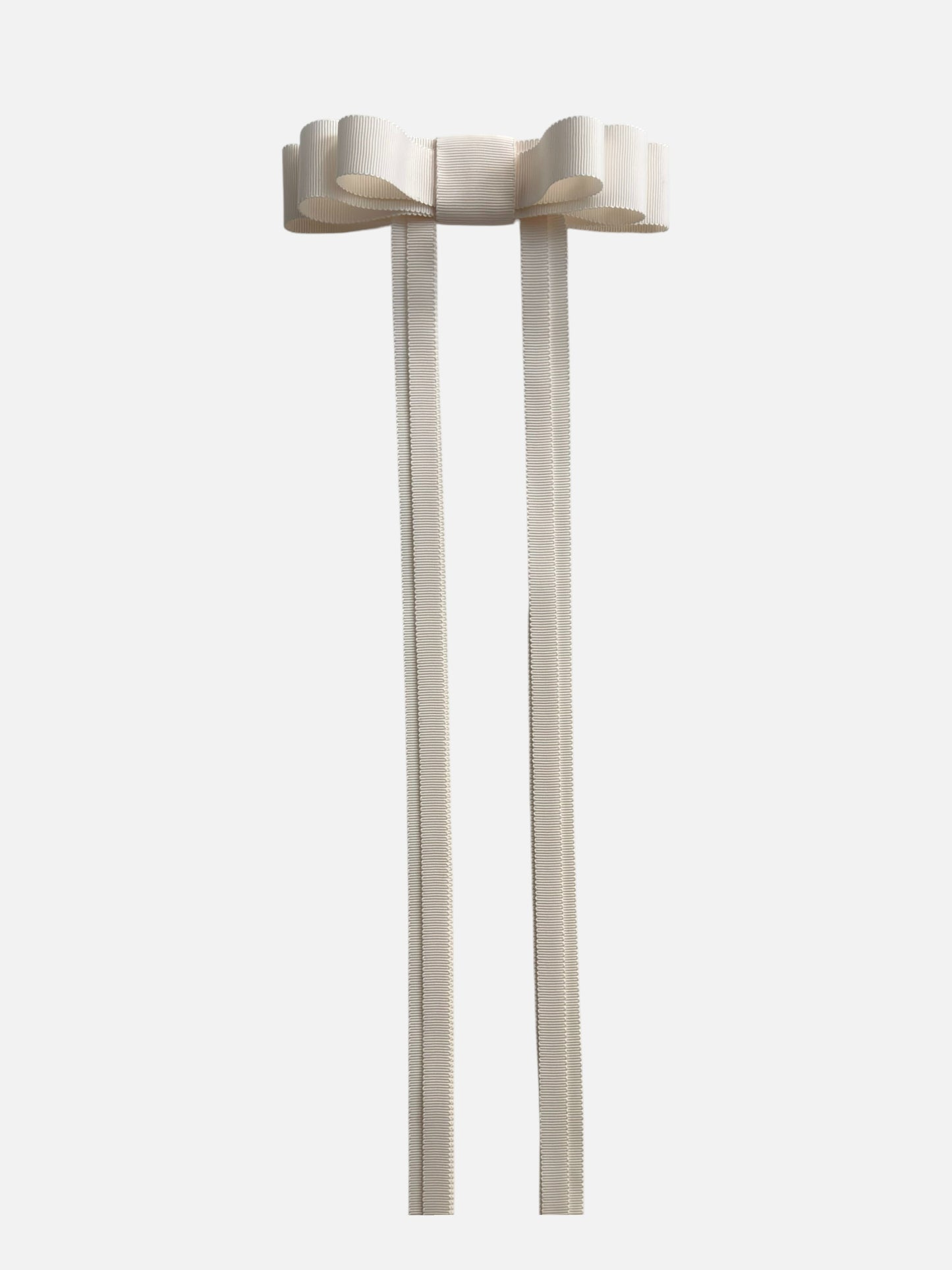 Ivory Grosgrain Hair Bow