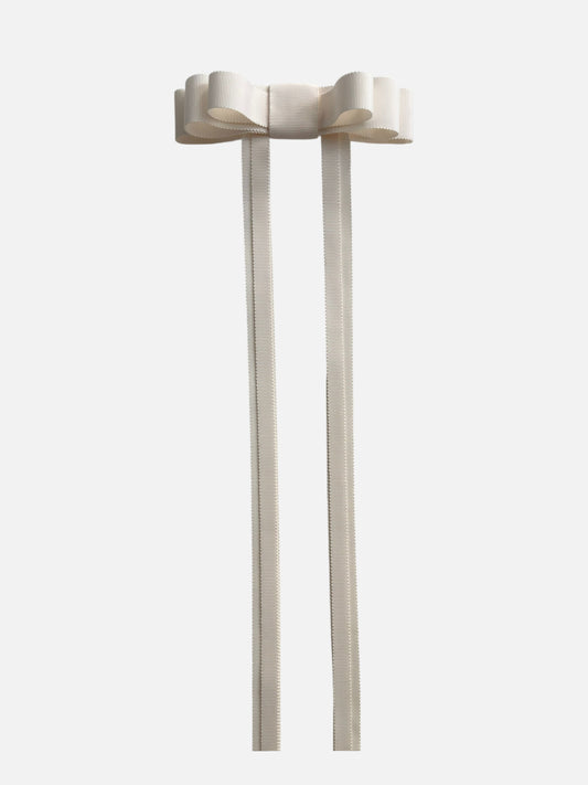 Ivory Grosgrain Hair Bow