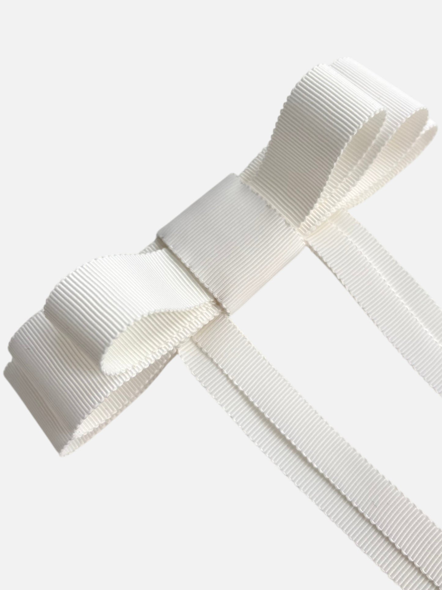 White Grosgrain Hair Bow
