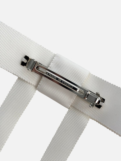 White Grosgrain Hair Bow